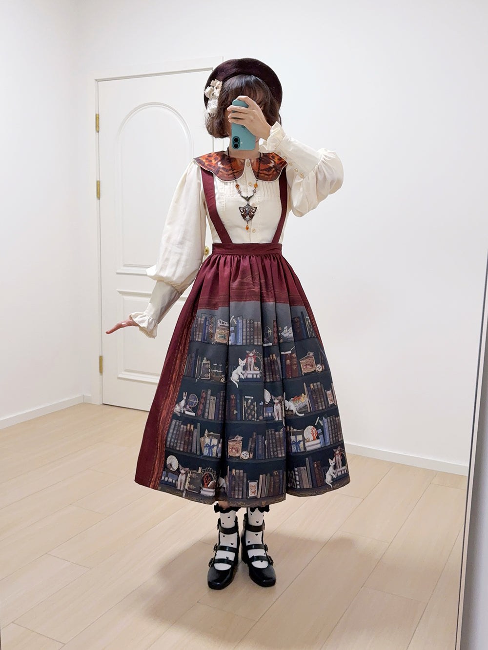 【受注予約11/6まで】German Bookcase サスペンダースカート