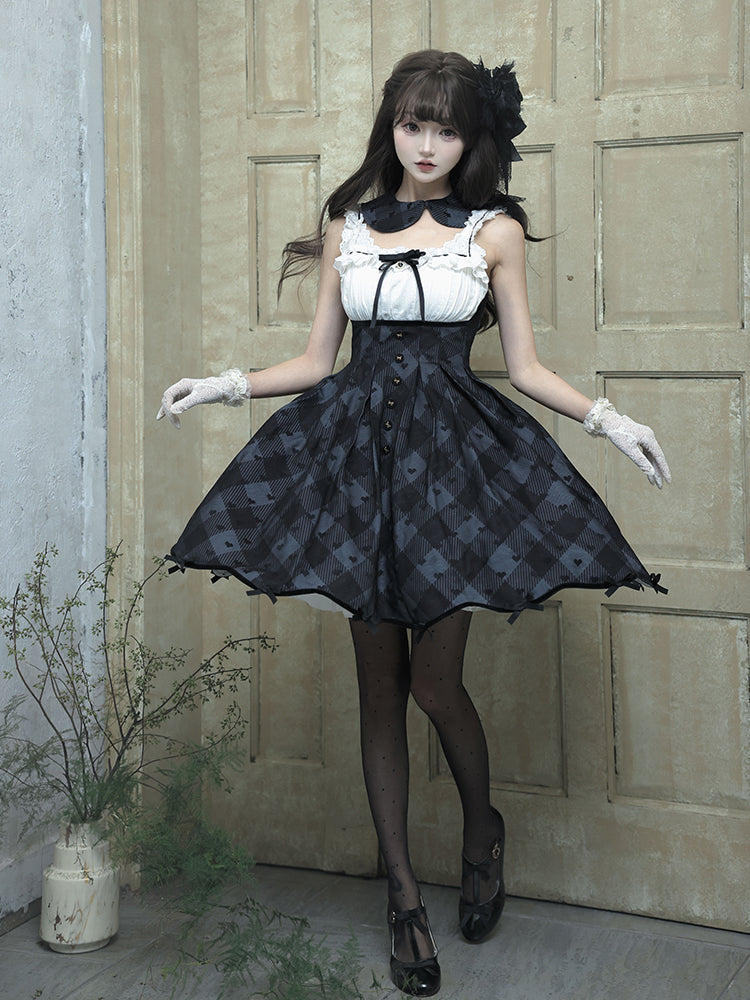 Silent Heart チェック柄ショート丈ジャンパースカートとジャケット