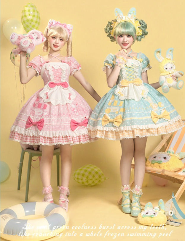 【受注予約9/8まで】Summer Ice Cool リボンの水玉ワンピース