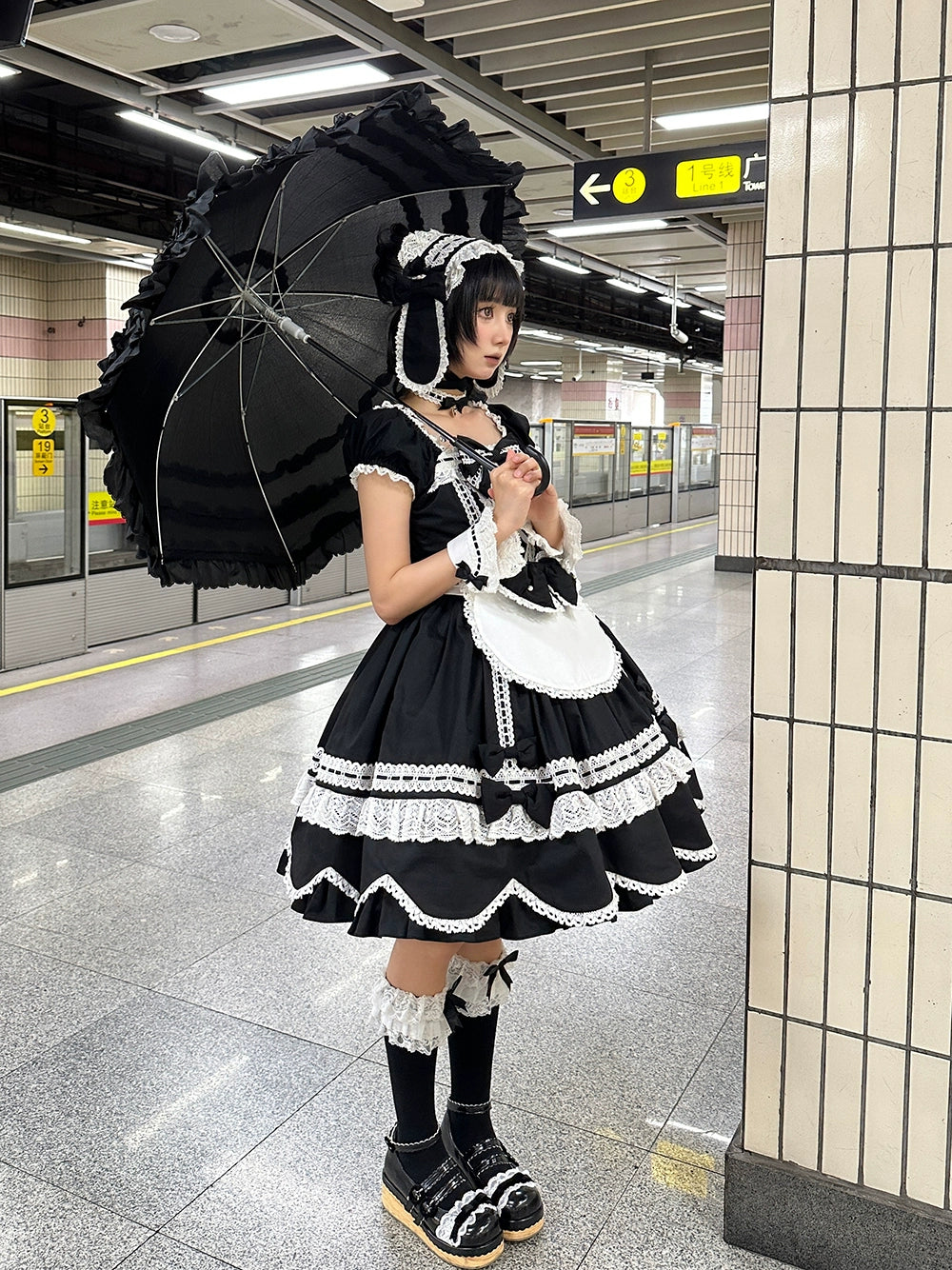 【受注予約6/12まで】Antique Petal Rabbit リボンワンピース