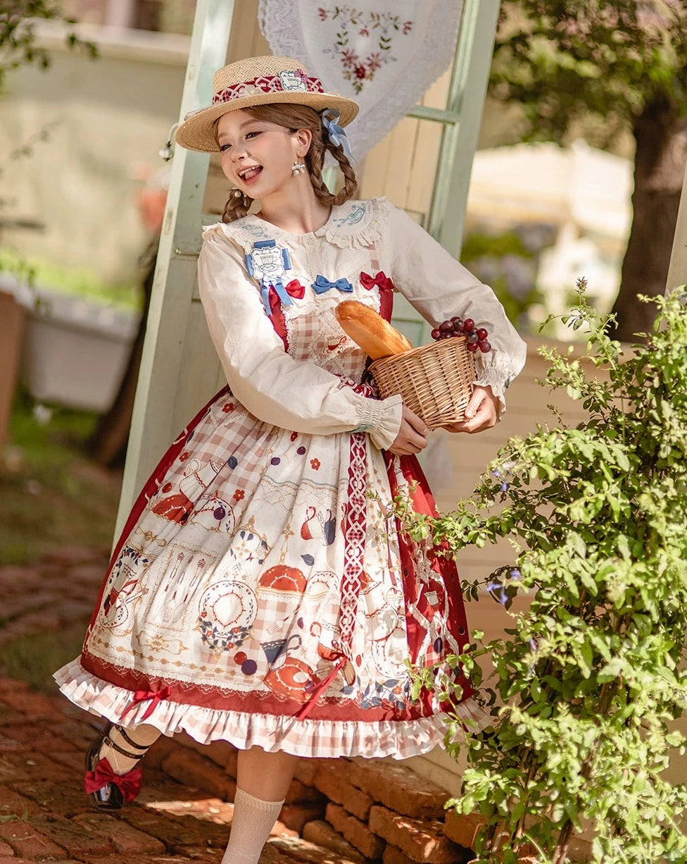 【予約販売】Picnic Tea Party ジャンパースカート