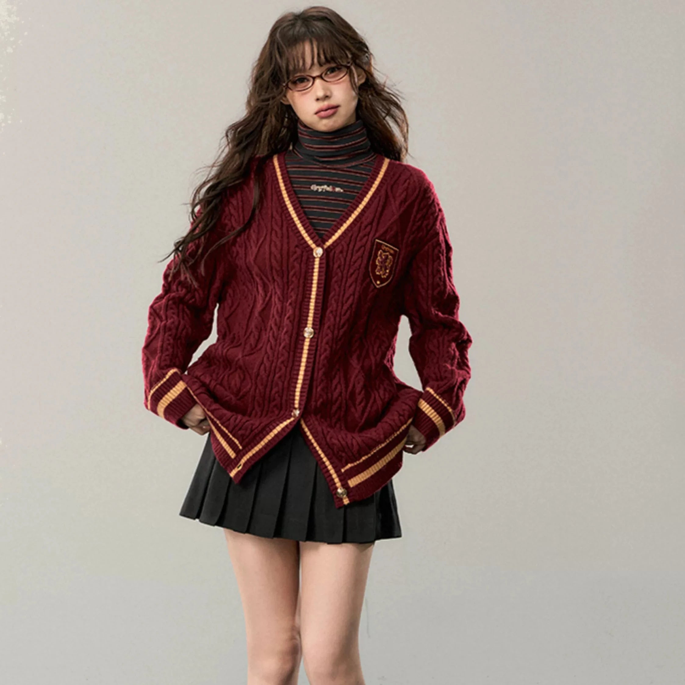 【予約販売】ホグワーツ魔法魔術学校 ルーズフィットケーブルカーディガン