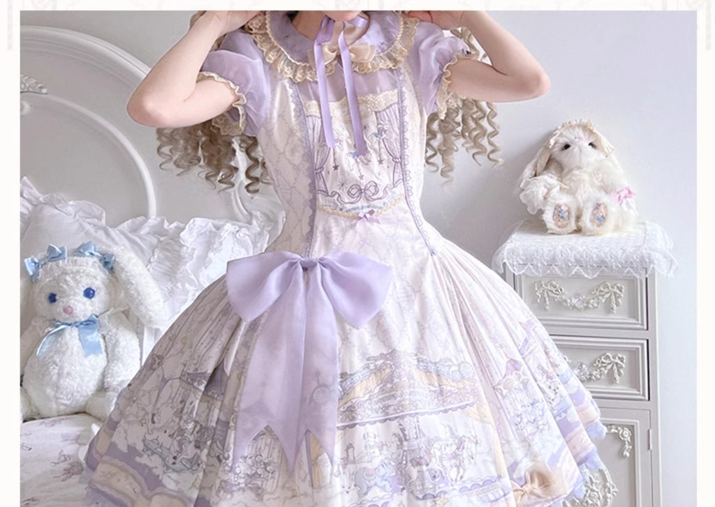 Cloud Paradise Short Sleeve Dress