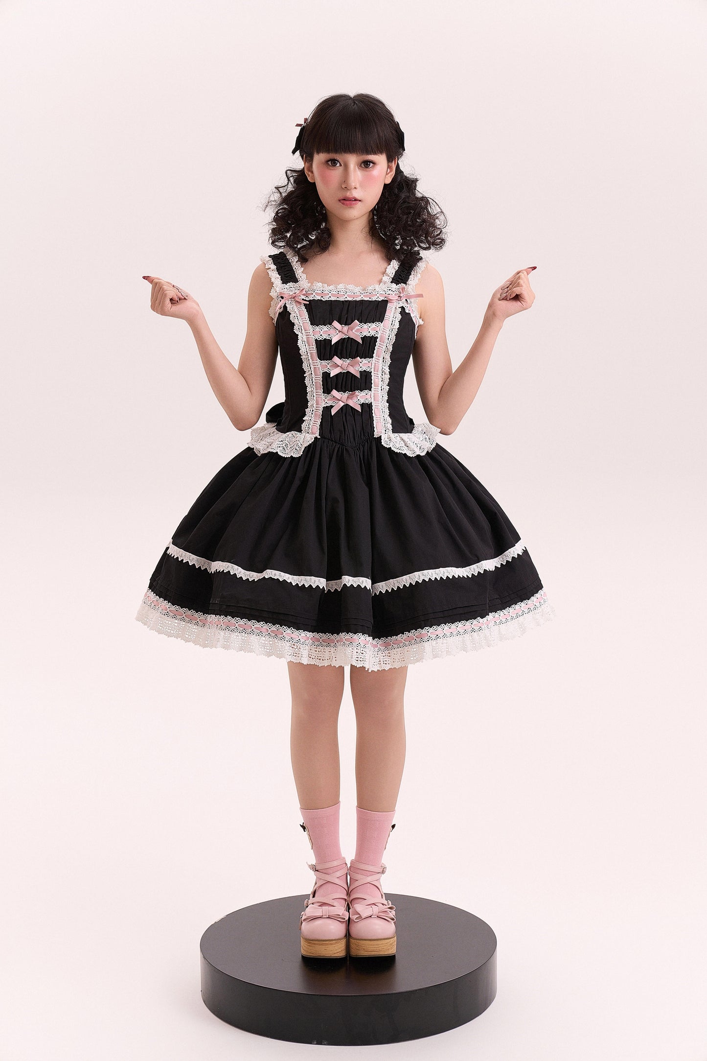 【受注予約5/21まで】Laura's Doll ローウエストジャンパースカート・全4色