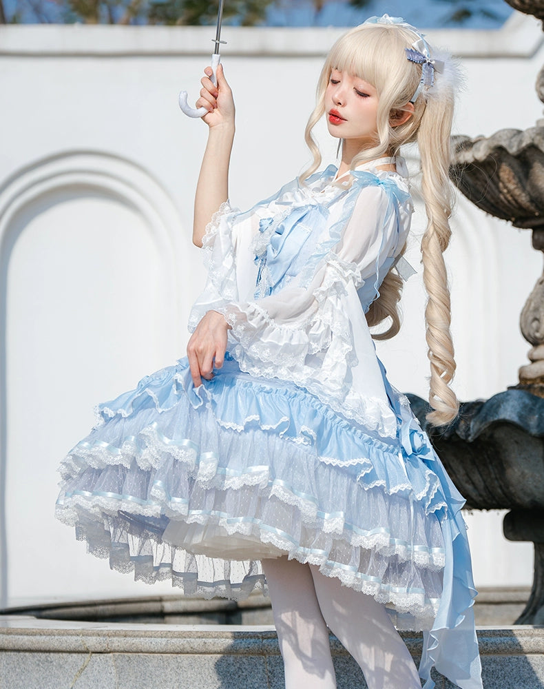 Moonlight Mirror レースとフリルのジャンパースカート