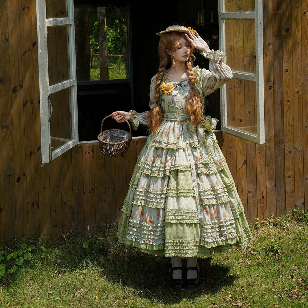 [Pre-order] Gardening Sunflower Luxury Dress