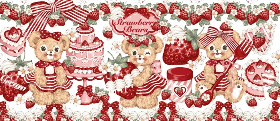 [Pre-orders available until 8/28] Bear Strawberry Garden One-piece Dress