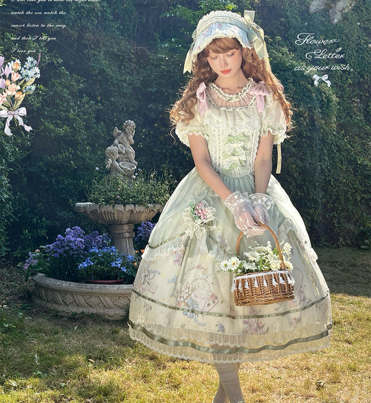 【受注予約3/26まで】Bouquet of Stationary シアーワンピース