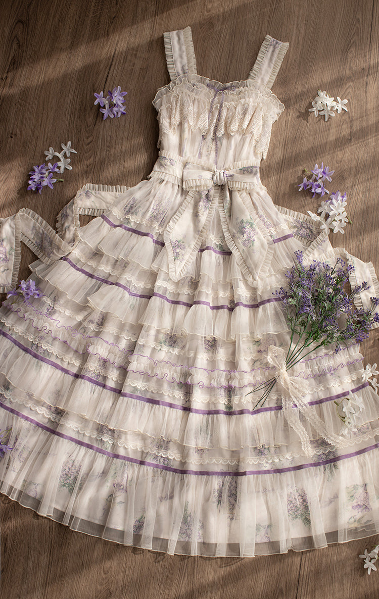 [Pre-orders available until 3/12] The Veil of the Flora Tiered Jumper Skirt