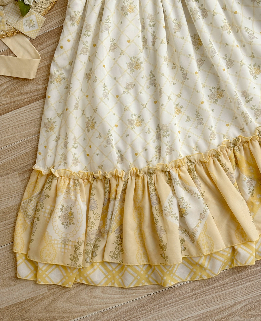 【受注予約7/14まで】Pathwork Garden カントリー風ジャンパースカート