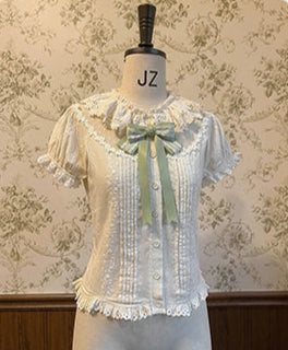 【受注予約8/18まで】White Blooming Season 半袖ブラウス