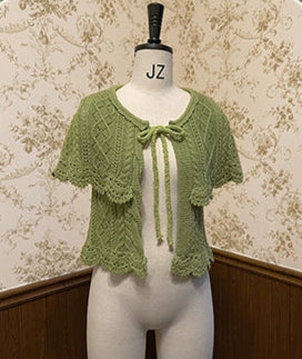 【受注予約8/18まで】White Blooming Season 半袖ニットカーディガン