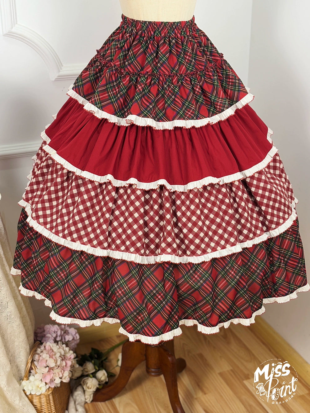 【予約販売】Sweet Berry Rabbit ティアードスカート