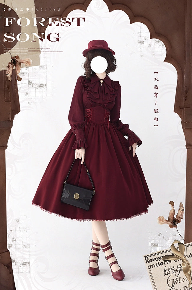 [Pre-order] Classical striped blouse with jabot tie