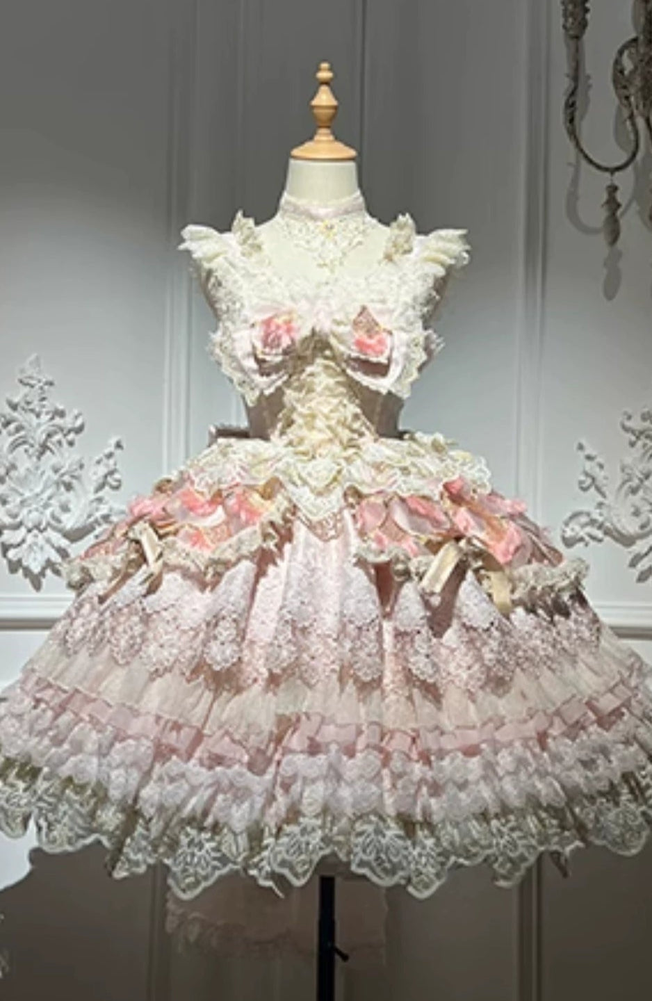 【受注予約6/18まで】Peacock Feather プリンセスドレス・ピンク