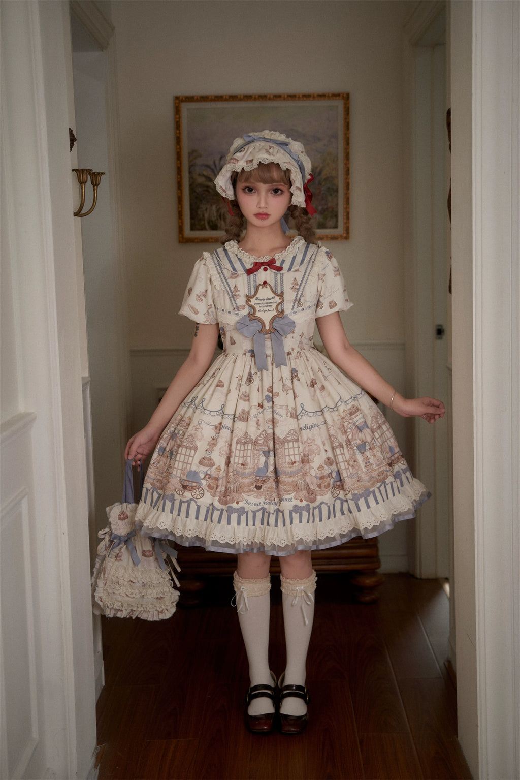 [Pre-orders available until 10/28] Antique Dessert Room Short Sleeve Dress