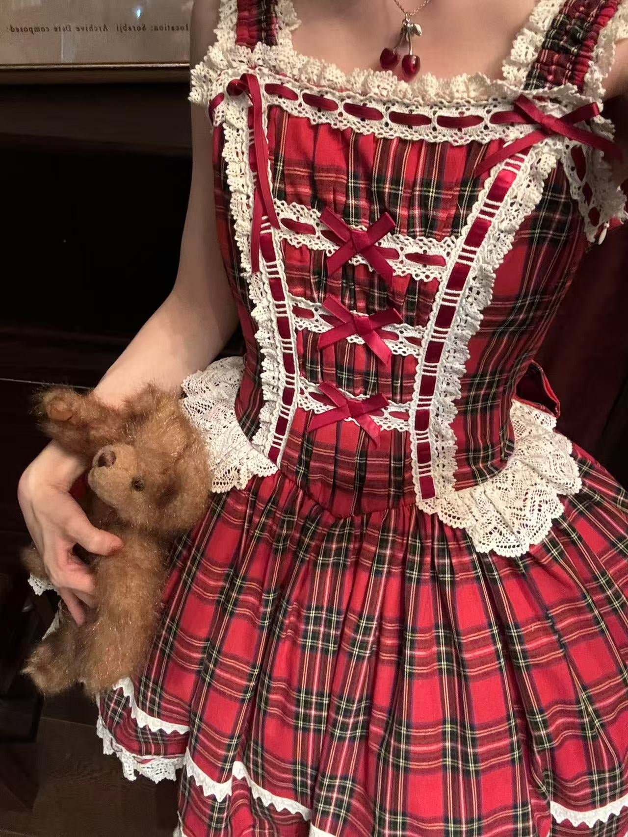 【受注予約5/21まで】Laura's Doll ローウエストジャンパースカート・全4色