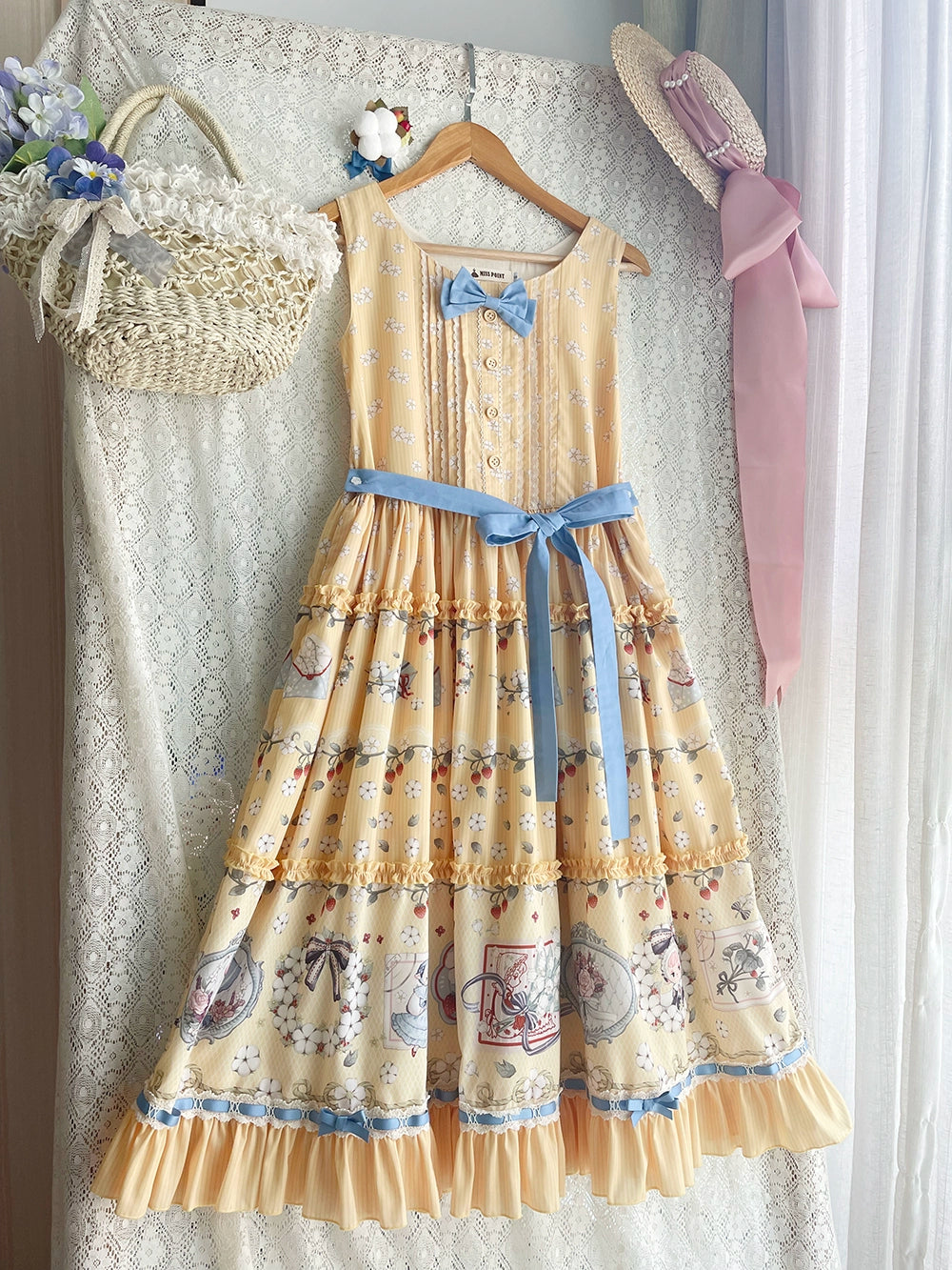 【予約販売】Sweetie Sheep プリントジャンパースカート