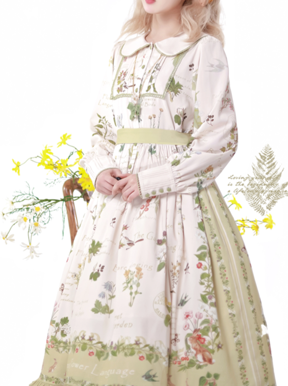 [Pre-orders available until 10/13] Secret Garden Green Floral Dress