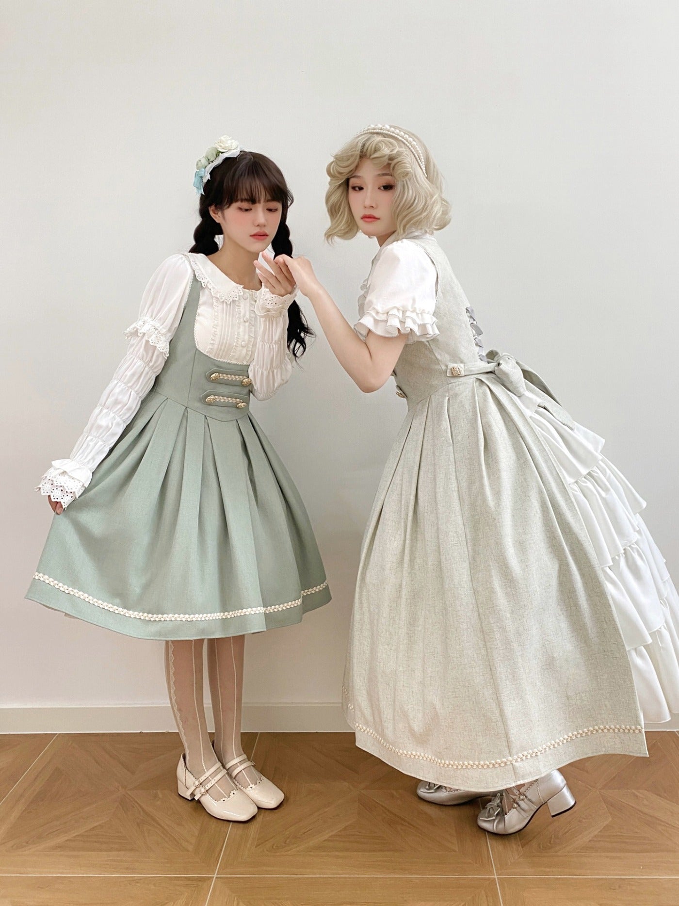 [Resale/Pre-orders available until 10/28] Bright Moon Corset Jumper Skirt, Plain Type [Light Green]