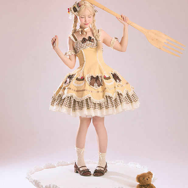 【受注予約1/26まで】Sweet Cup Cake ハートジャンパースカート