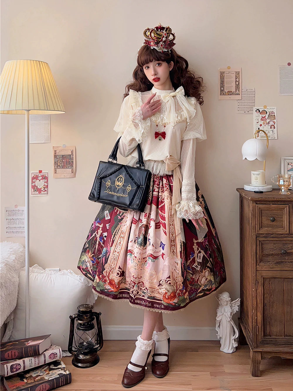 [Pre-order] Wanhua Mirror Western Aristocrat-style Skirt, Lace Type