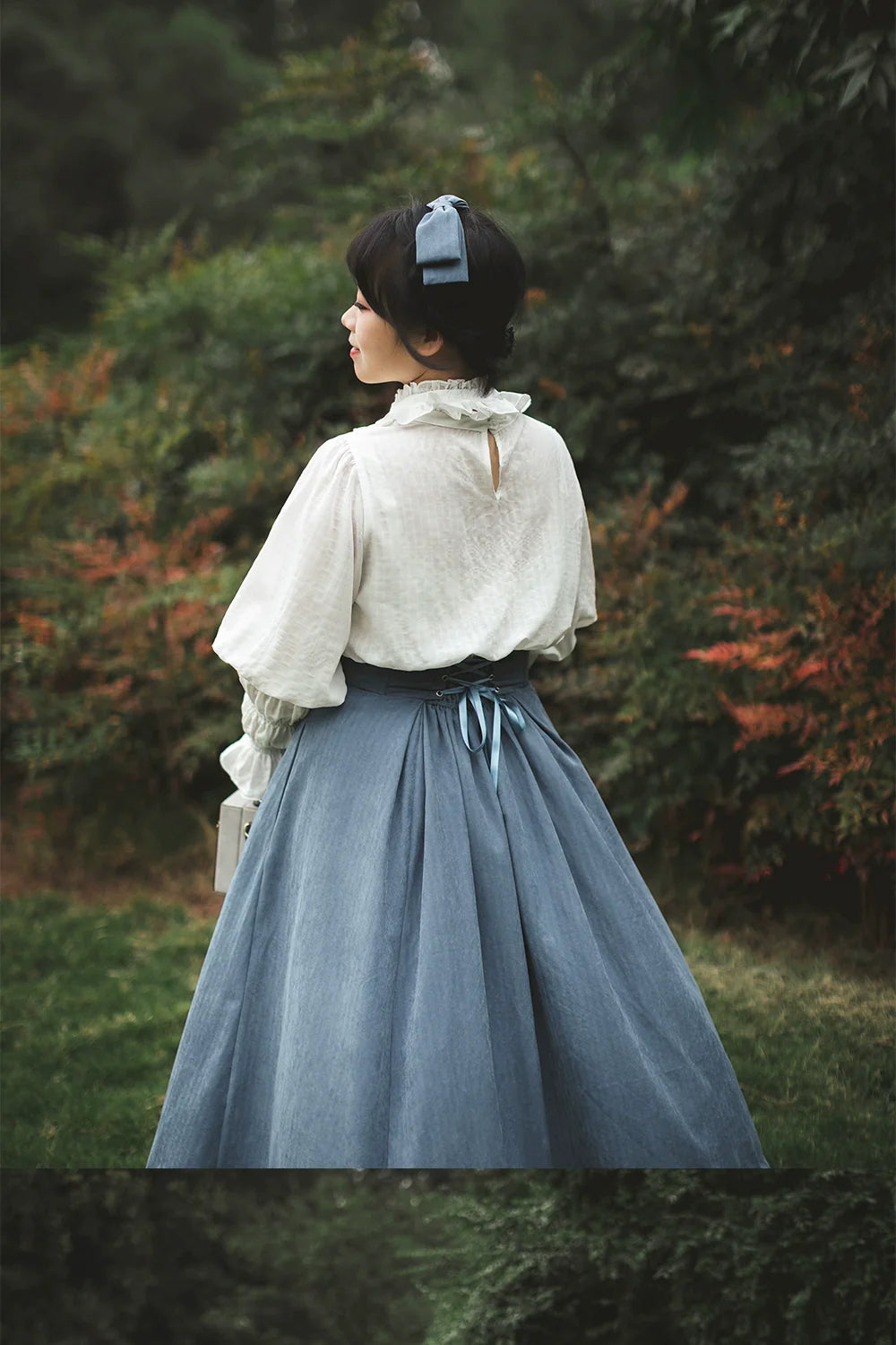 Misty Forest blouse with jabot [20% off when purchased together]