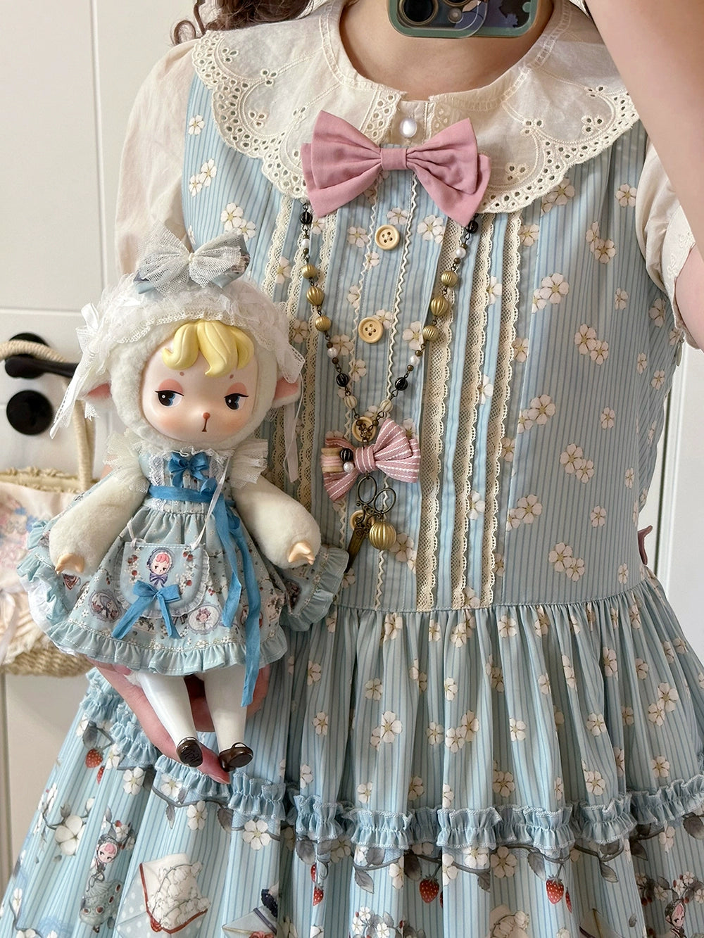 【予約販売】Sweetie Sheep プリントジャンパースカート