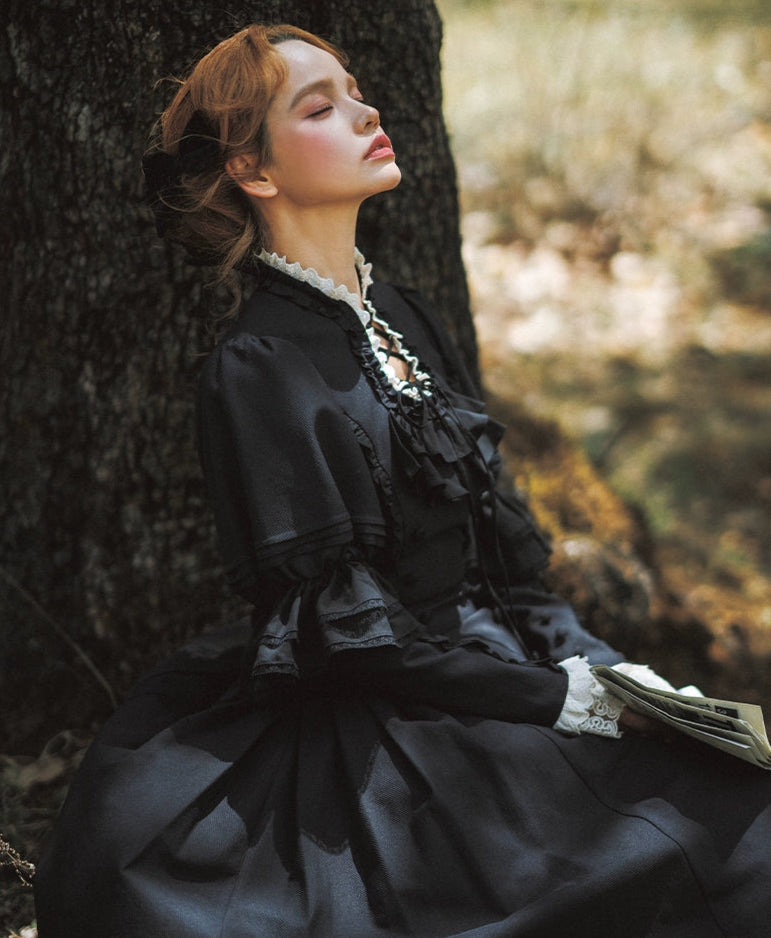 【受注予約7/31まで】Flores Ladyクラシカル花びらワンピース