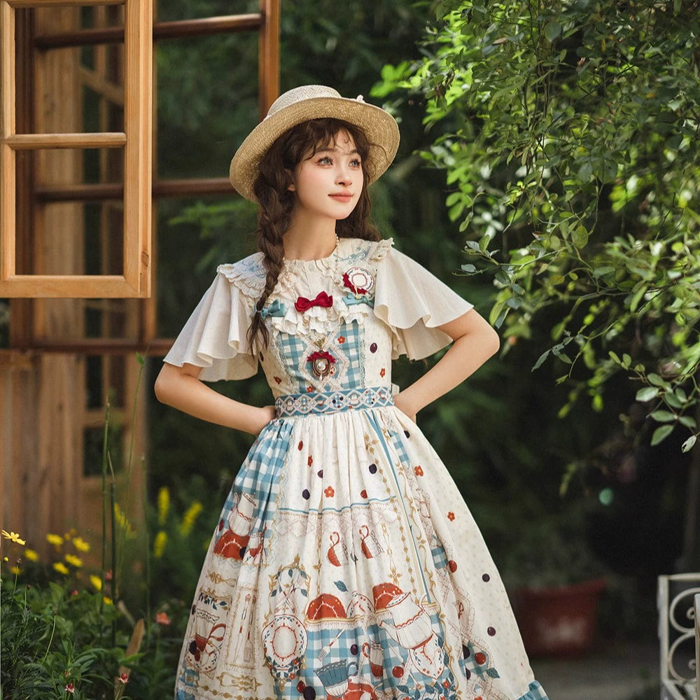 [Sales period ended] Picnic Tea Party Embroidered Blouse