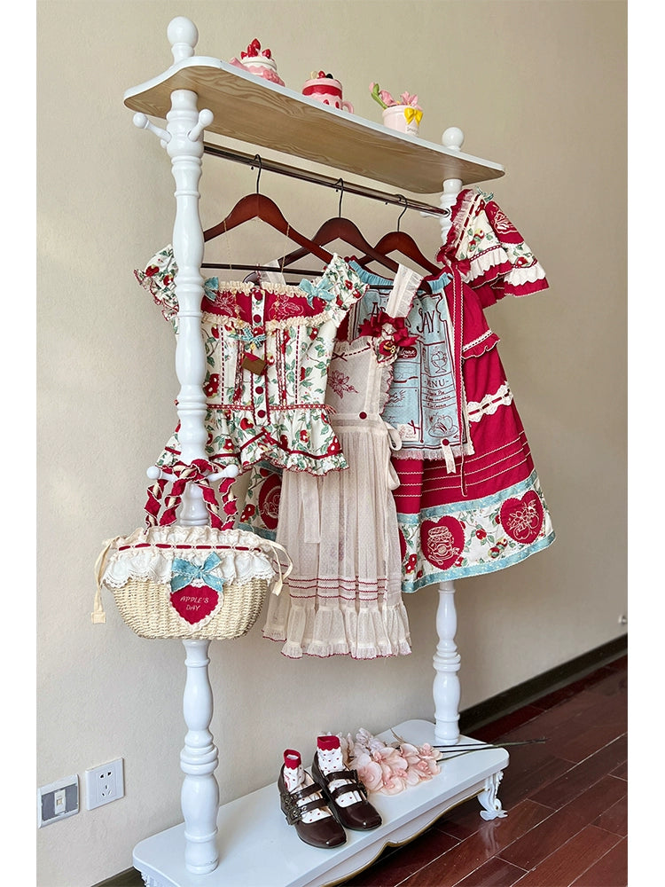 [Sale period ended] Apple Paradise tops and skirt set/short length