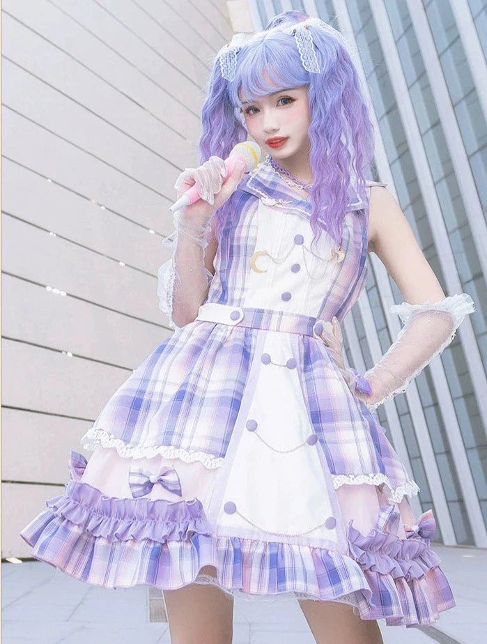 Starry and Radiantスウィートチェックのアイドル風ジャンパースカート