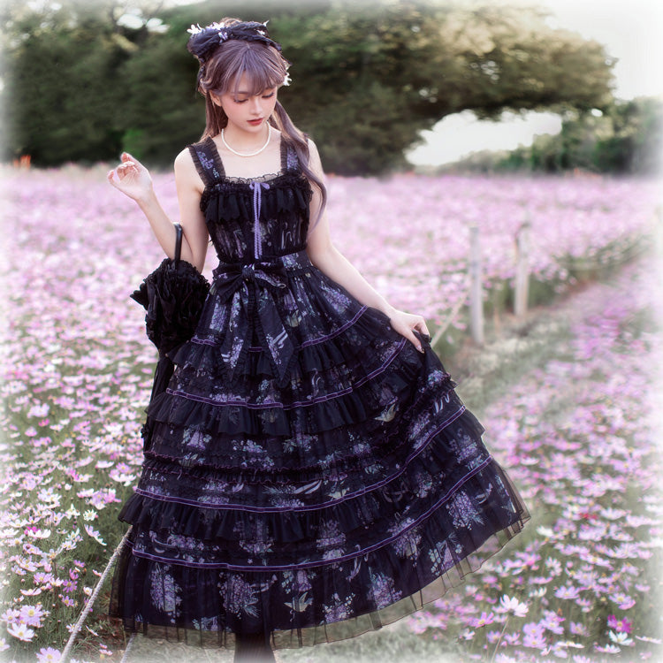 [Pre-orders available until 3/12] The Veil of the Flora Tiered Jumper Skirt