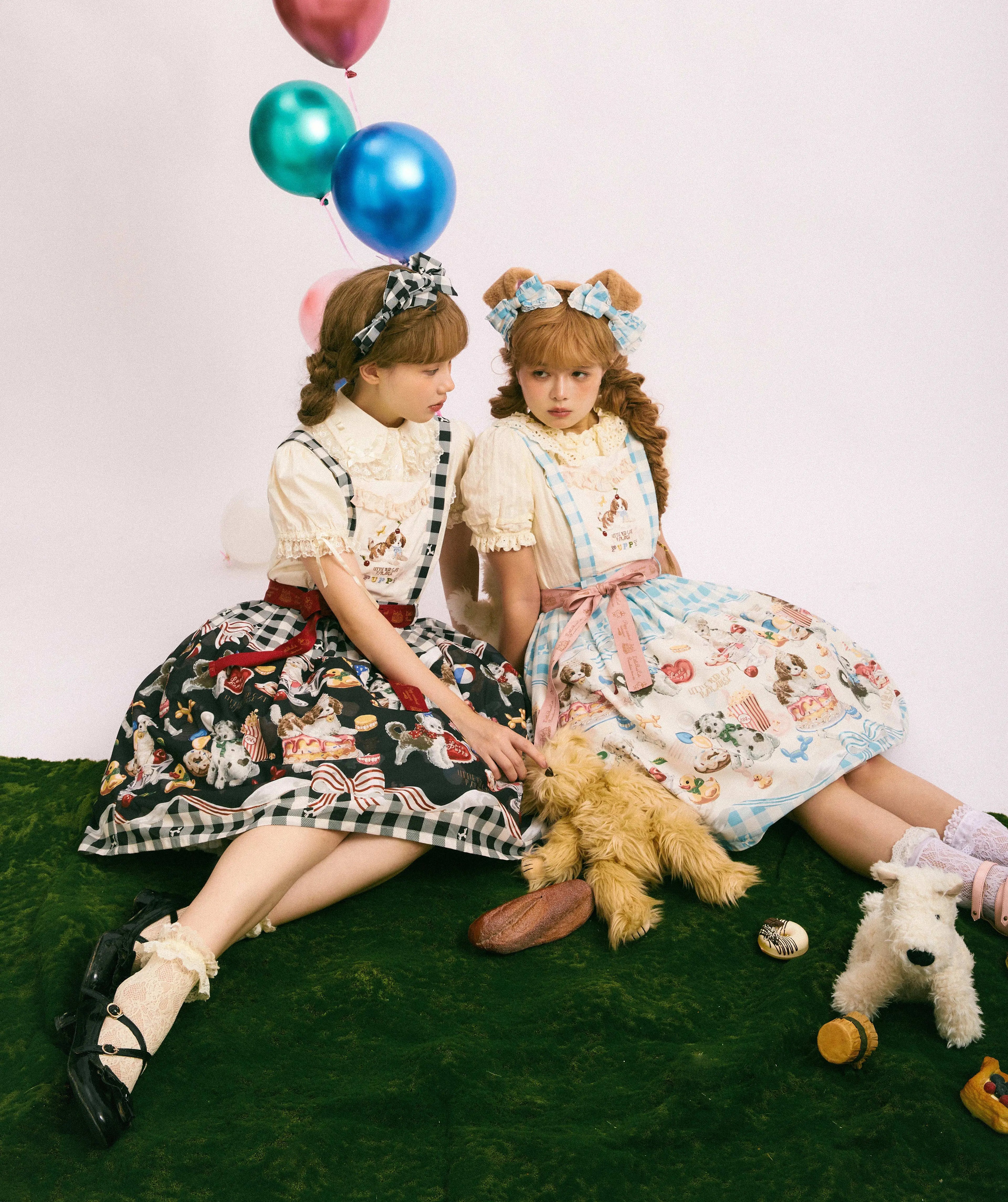 Puppy Patissier 2way overall skirt