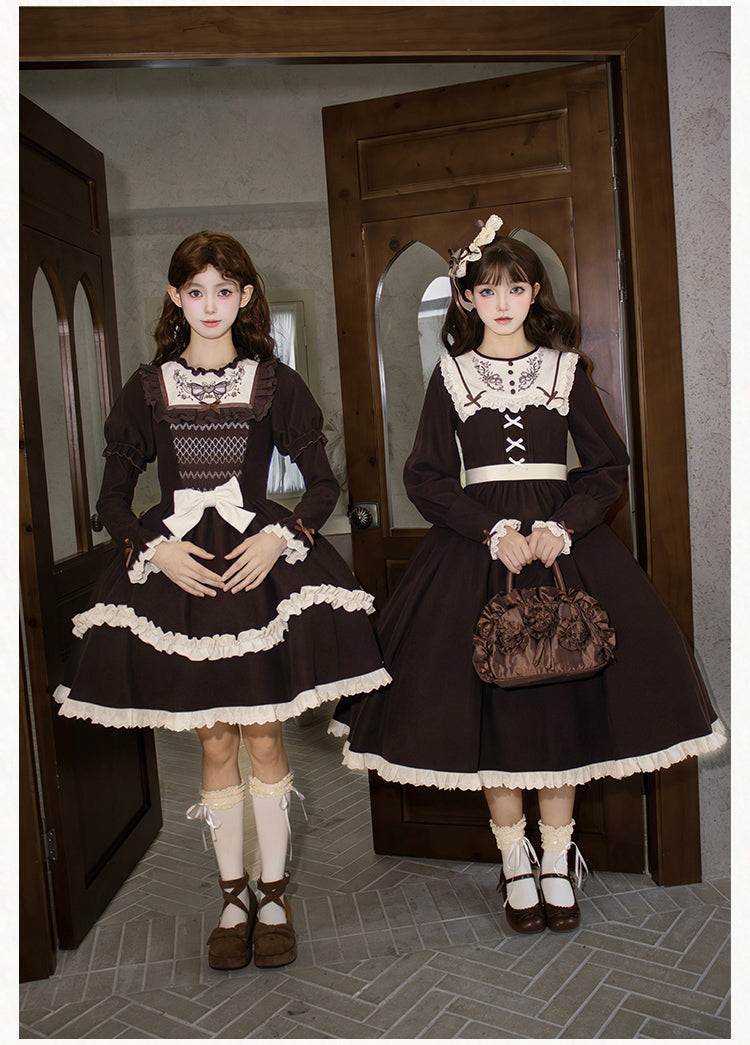 Bitter Sweet Bouquet Embroidered Long Dress