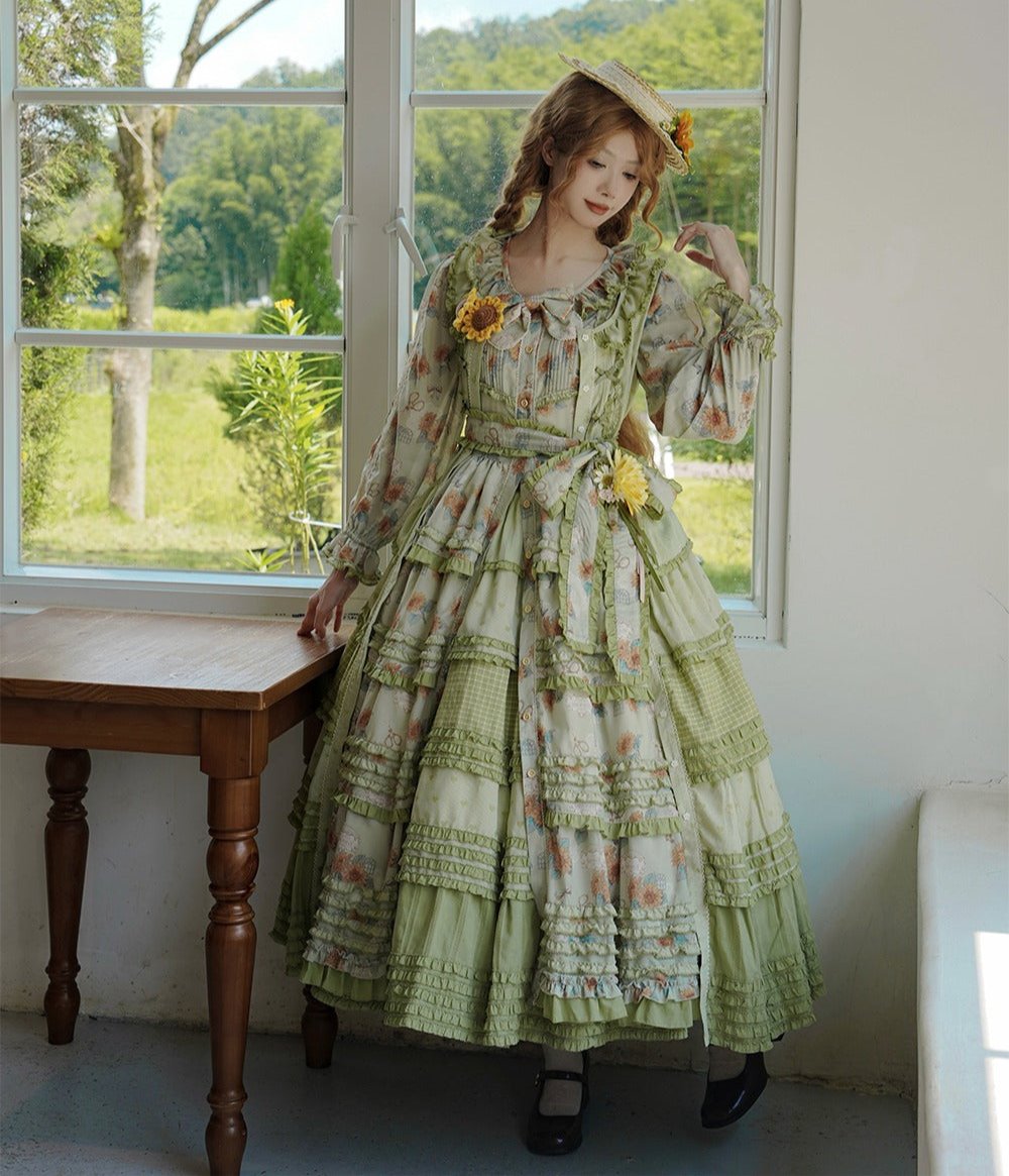 [Pre-order] Gardening Sunflower Luxury Dress