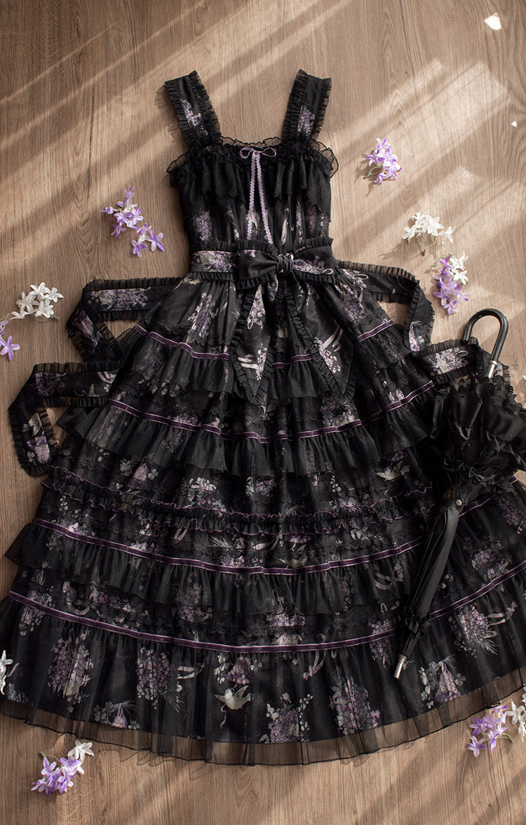 [Pre-orders available until 3/12] The Veil of the Flora Tiered Jumper Skirt