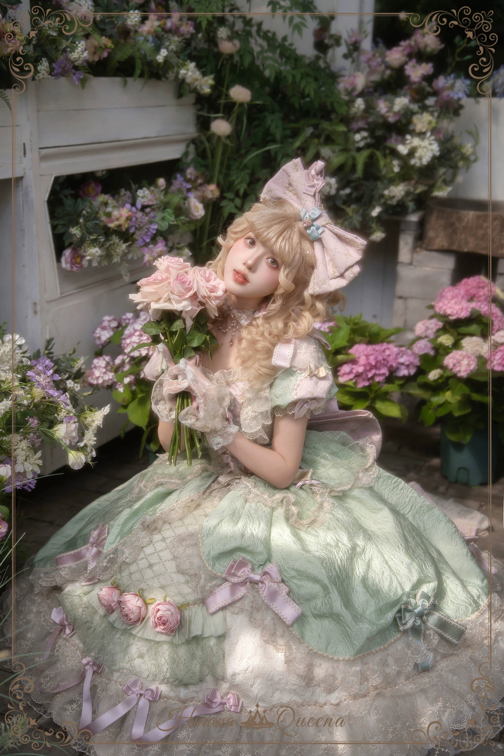 Mirror Snow White プリンセススイートドレス・パステルグリーン