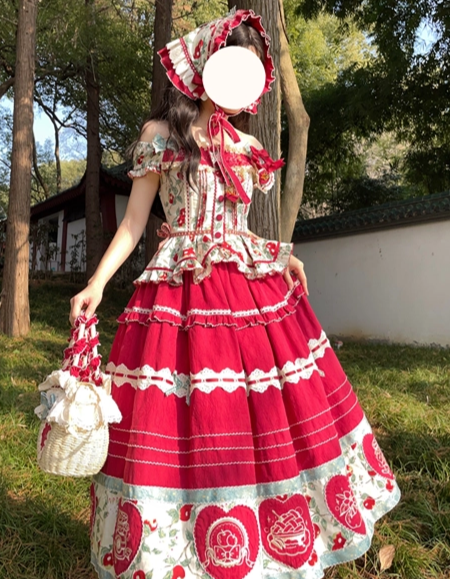[Sale period has ended] Apple Paradise Tops &amp; Skirt Set/Long Length