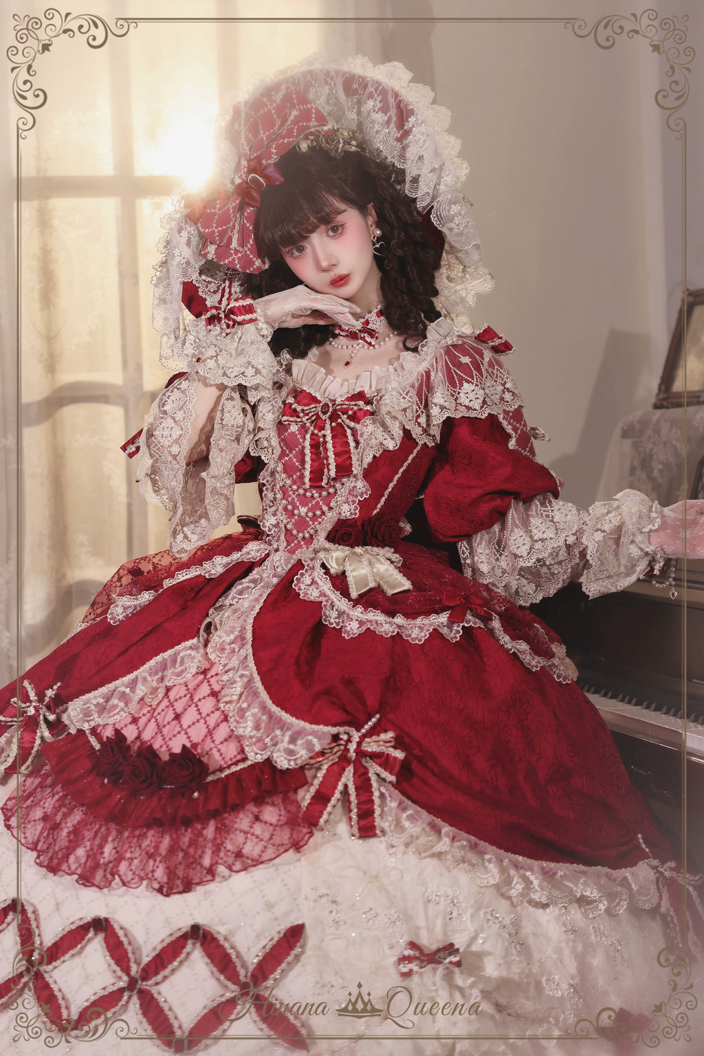 【受注予約6/26まで】Mirror Snow White プリンセスロングドレス・レッド