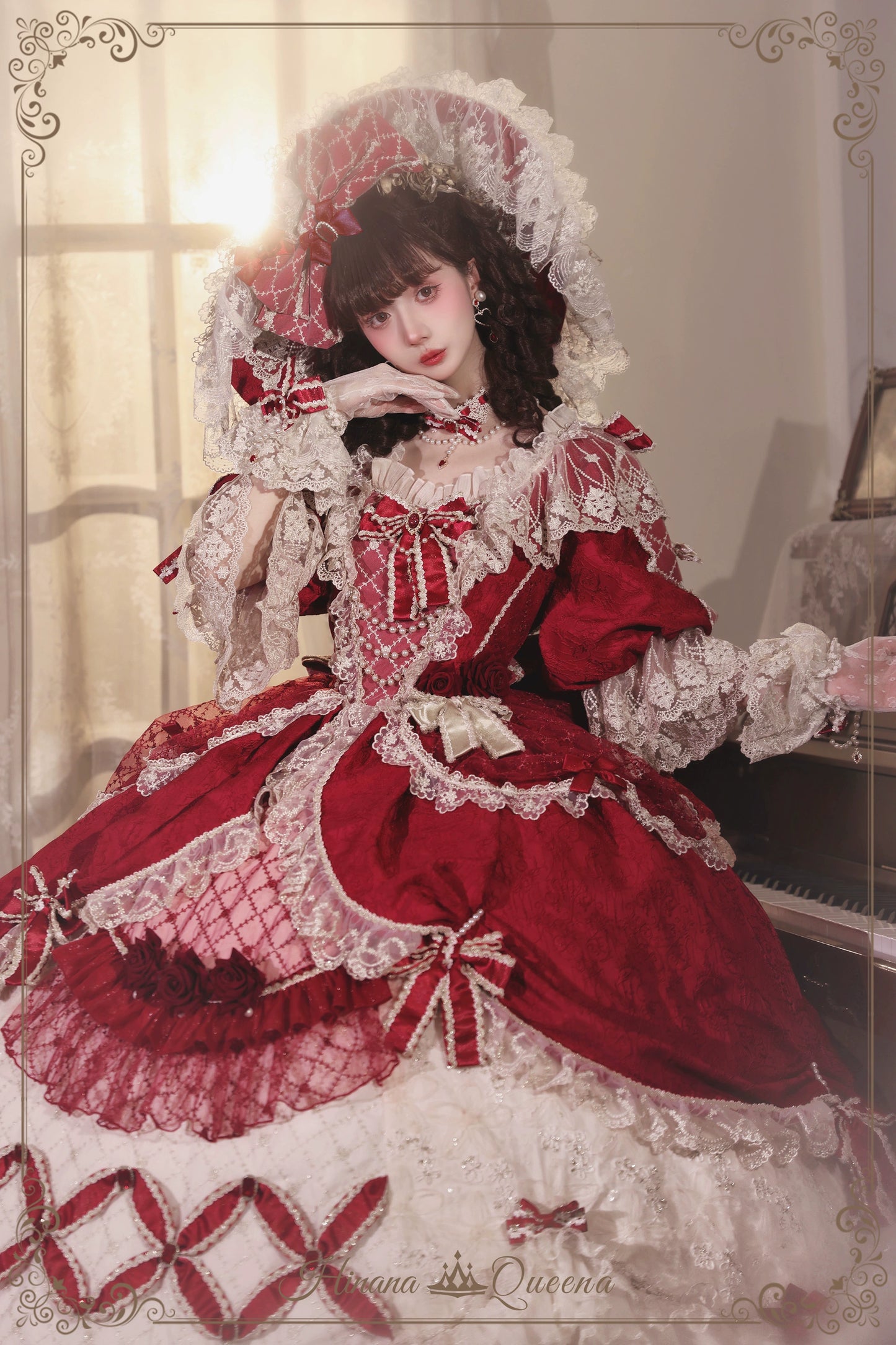 【受注予約6/26まで】Mirror Snow White プリンセスロングドレス・レッド