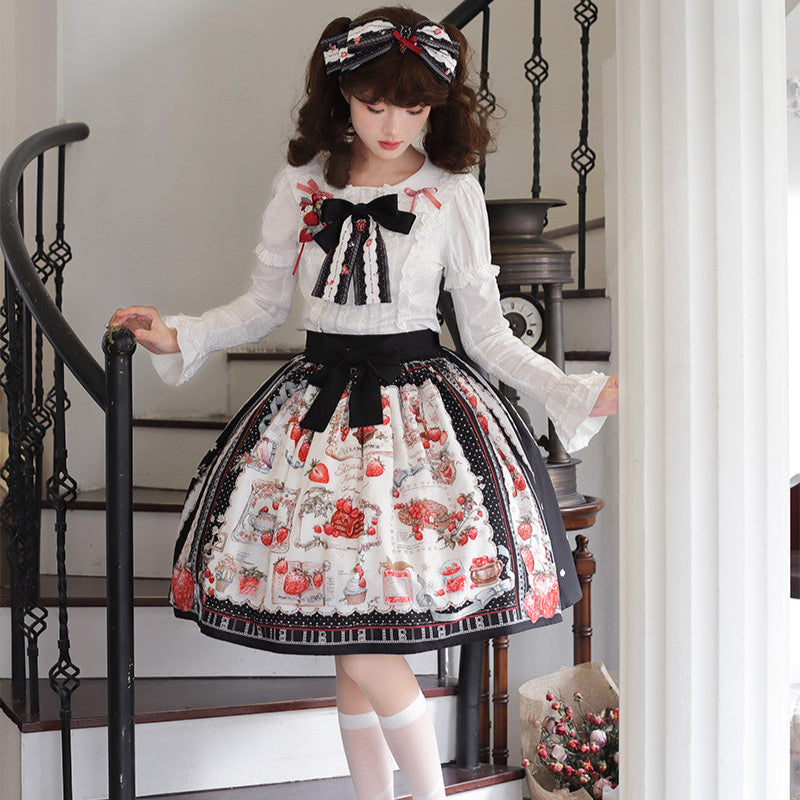 Strawberry Manor プリントスカート