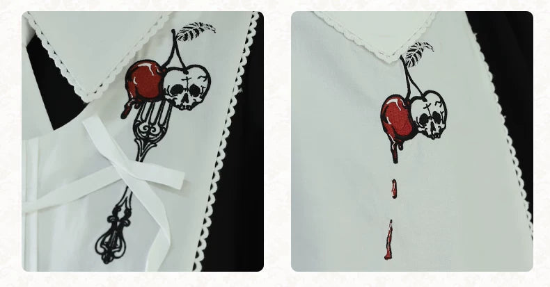 【受注予約9/8まで】Delicious Cherry ブラックワンピースとエプロン