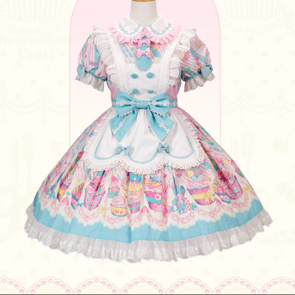 【受注予約1/26まで】Sweet Cup Cake プリントワンピース