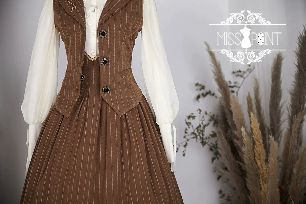 [Pre-order] British Classical Lolita Vertical Striped Vest