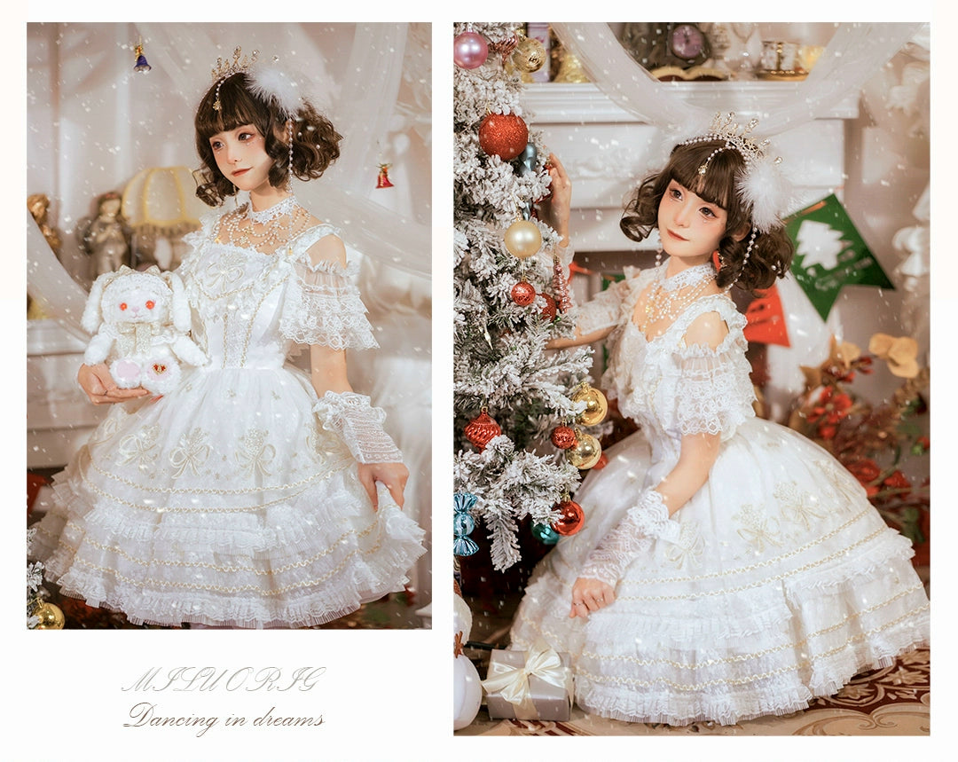 Snow Dream Dance Flower Jumper Skirt