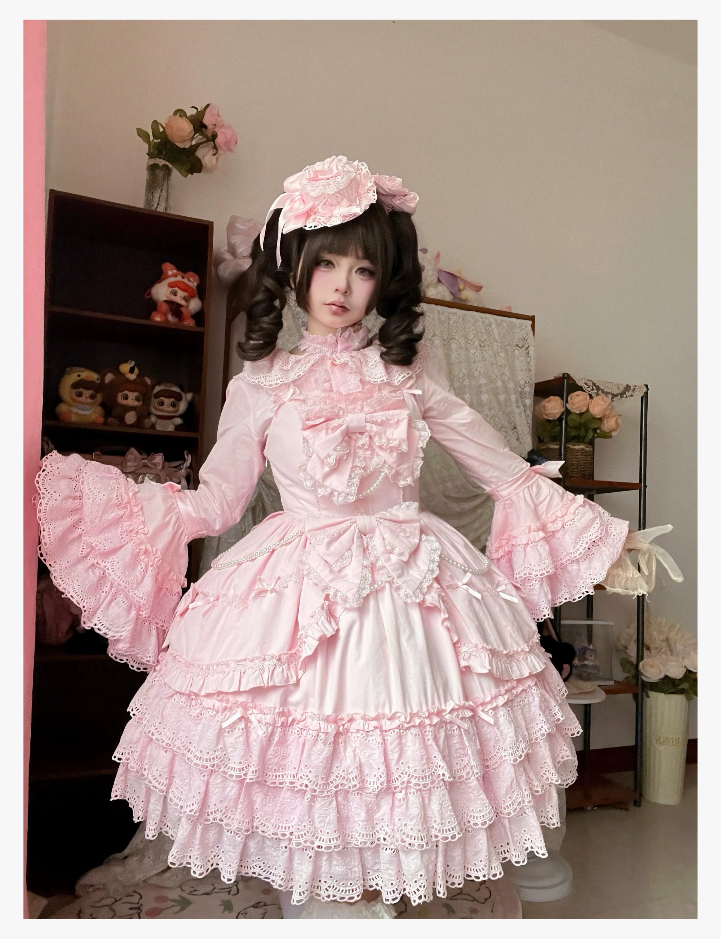 [Pre-orders available until 2/16] Pure Love Heart Language Ribbon and Lace Jumper Skirt