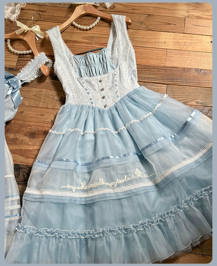 [Pre-orders available until 7/8] Antique Porcelain Plates Corset Jumper Skirt