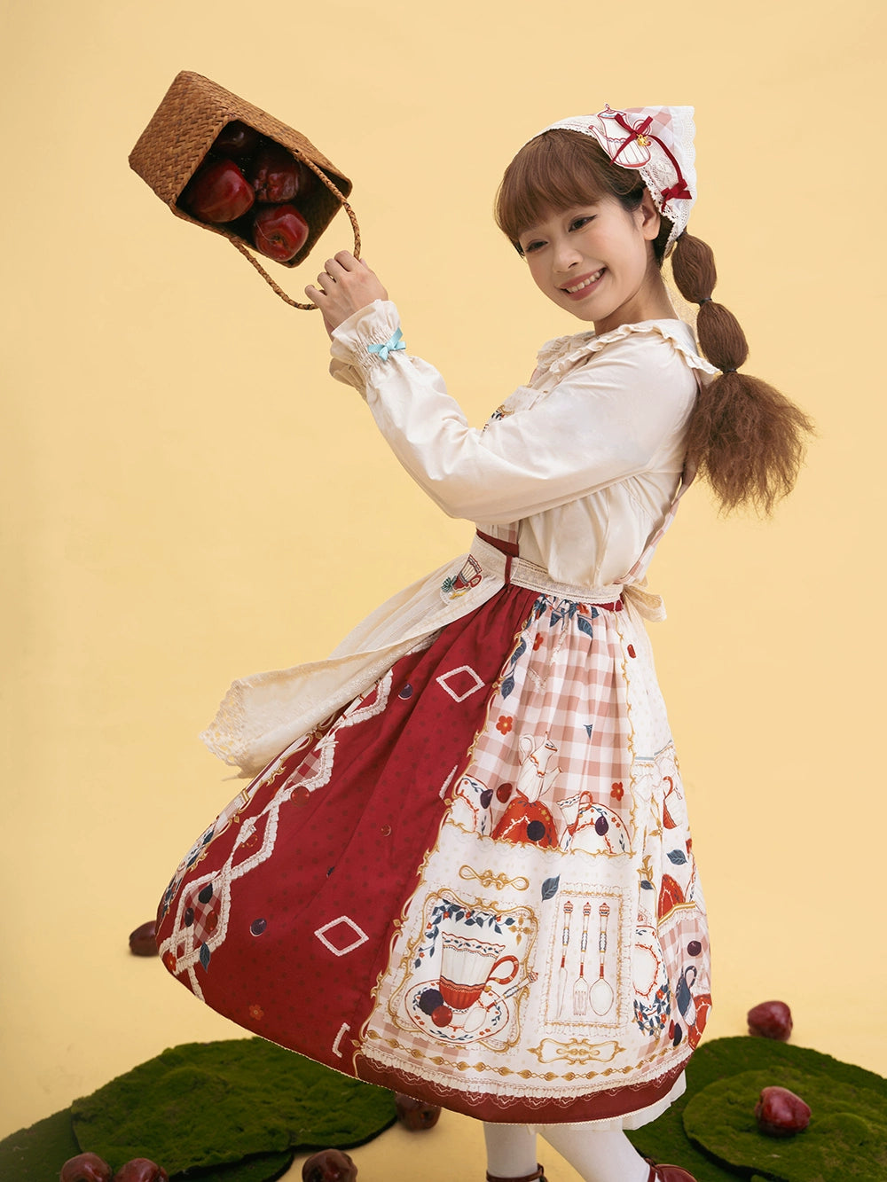 【予約販売】Picnic Tea Party 2wayサロペットスカート