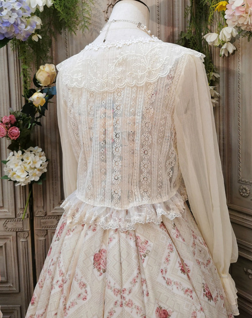 Edwardian Elegant Sheer Blouse [20% off for combined purchases]